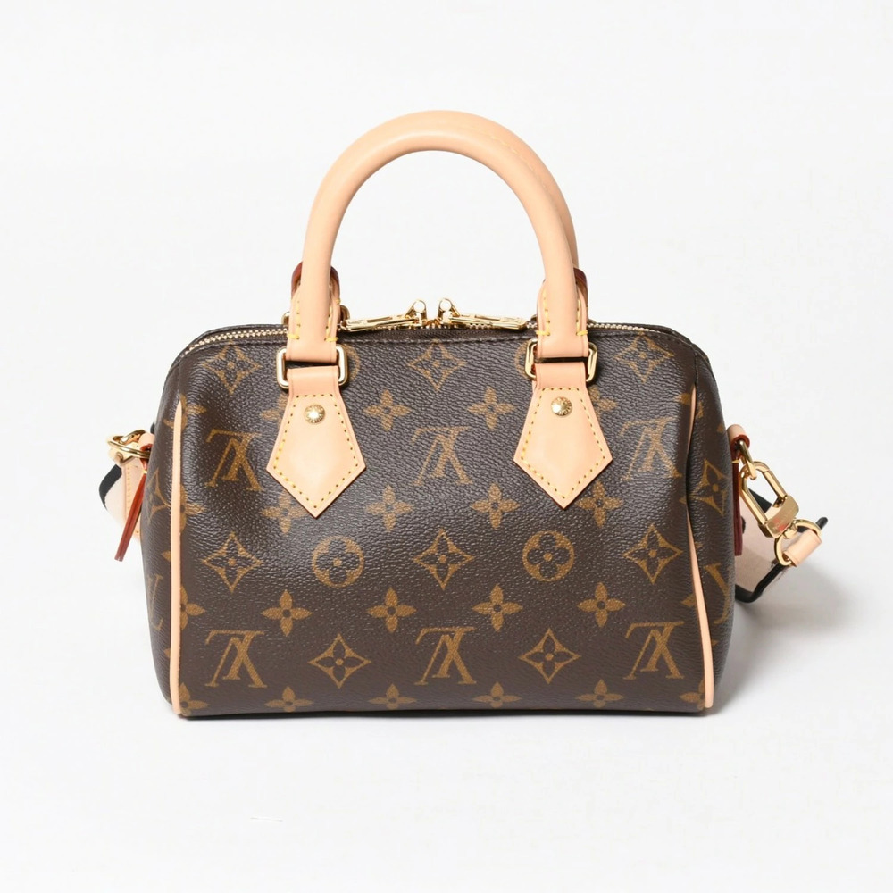 LOUIS VUITTON Speedy Bandouliere Handbag Brown Monogram